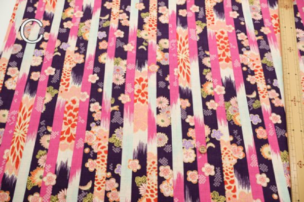 Photo4: 【1米 價格】🟡日本製｜💢 非 現貨｜100% 棉 ~ 薄 多臂織物｜和風 和柄 條紋｜2025年 5月 (4)