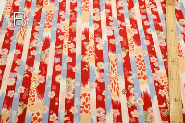 Photo3: 【1米 價格】🟡日本製｜💢 非 現貨｜100% 棉 ~ 薄 多臂織物｜和風 和柄 條紋｜2025年 5月 (3)