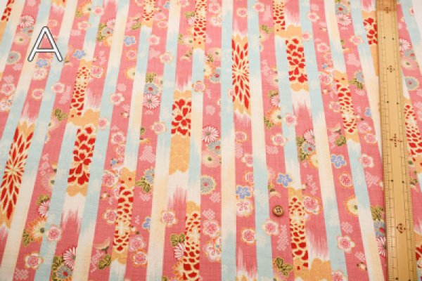 Photo2: 【1米 價格】🟡日本製｜💢 非 現貨｜100% 棉 ~ 薄 多臂織物｜和風 和柄 條紋｜2025年 5月 (2)