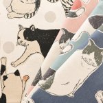 Photo1: 【1米 價格】日本製｜💢 非 現貨｜85% 棉、15% 麻｜動物 貓 圓點｜2025年 5月 (1)