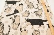 Photo2: 【1米 價格】日本製｜💢 非 現貨｜85% 棉、15% 麻｜動物 貓 圓點｜2025年 5月 (2)