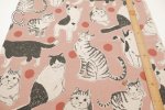 Photo3: 【1米 價格】日本製｜💢 非 現貨｜85% 棉、15% 麻｜動物 貓 圓點｜2025年 5月 (3)