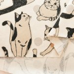 Photo7: 【1米 價格】日本製｜💢 非 現貨｜85% 棉、15% 麻｜動物 貓 圓點｜2025年 5月 (7)