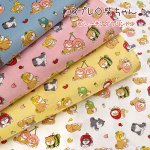 Photo1: 【1米 價格】🟤日本製｜💢 非 現貨｜100% 棉 ~薄 泡泡紗布料｜動物 犬 柴犬 小狗 Cosplay｜2025年 5月 (1)