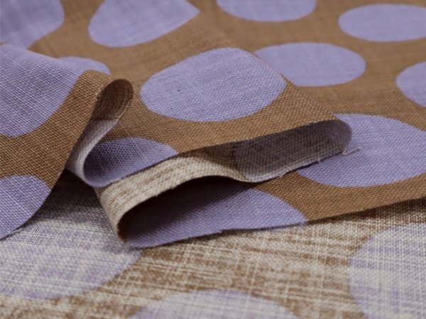 Photo4: 【1米 價格】🟤日本製｜💢 非 現貨｜100% 棉｜像棉麻 波點 5cm｜2025年 6月 (4)