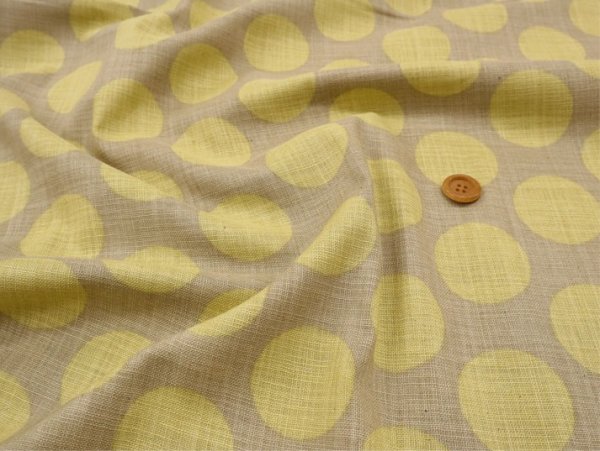 Photo3: 【1米 價格】🟤日本製｜💢 非 現貨｜100% 棉｜像棉麻 波點 5cm｜2025年 6月 (3)