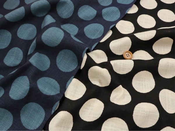 Photo5: 【1米 價格】🟤日本製｜💢 非 現貨｜100% 棉｜像棉麻 波點 5cm｜2025年 6月 (5)
