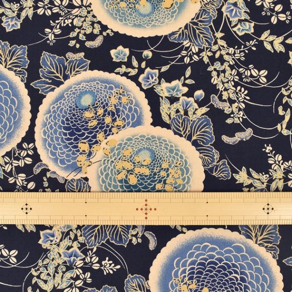 Photo3: 【1米 價格】🟫 日本製｜💢 非 現貨｜布料 : 100% 棉｜YUWA  和柄 菊花｜2025年 6月 (3)