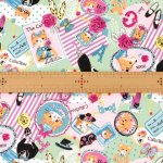 Photo4: 【1米 價格】🟫 日本製｜💢 非 現貨｜布料 : 100% 棉｜YUWA  sobakasu-kids. shopping map 貓｜2025年 6月 (4)