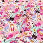 Photo5: 【1米 價格】🟫 日本製｜💢 非 現貨｜布料 : 100% 棉｜YUWA  sobakasu-kids. shopping map 貓｜2025年 6月 (5)