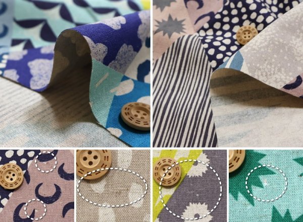 Photo8: 【1米 價格】🟫日本製｜💢 非 現貨｜80% 棉、20% 麻｜echino 古家悦子 Rhombus｜2025年 6月 (8)