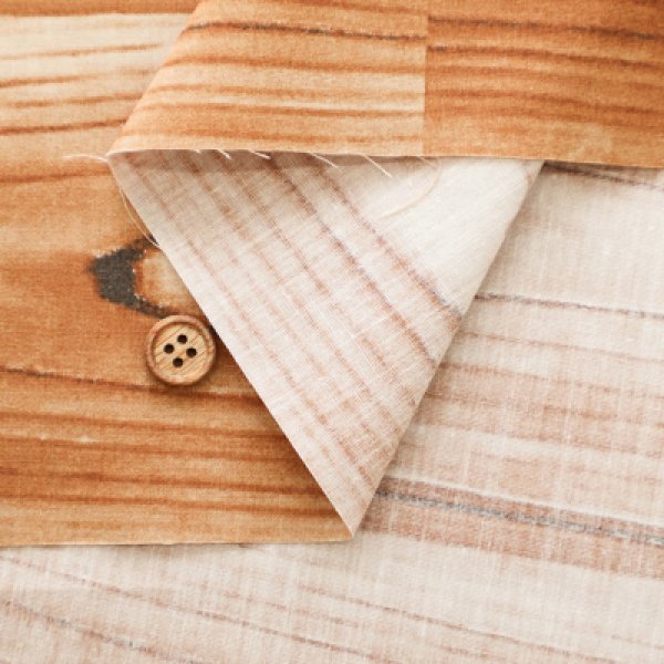 Photo5: 【1米 價格】🟡日本製｜💢 非 現貨｜布料 : 100% 棉｜木紋 (5)