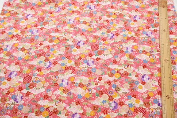 Photo7: 【1米 價格】🟡日本製｜💢 非 現貨｜布料 : 100% 棉 多臂 竹節紋｜和柄 花朵｜2025年 7月 (7)