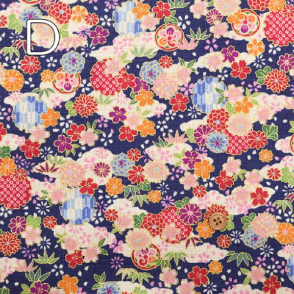 Photo5: 【1米 價格】🟡日本製｜💢 非 現貨｜布料 : 100% 棉 多臂 竹節紋｜和柄 花朵｜2025年 7月 (5)