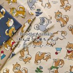 Photo1: 【1米 價格】🟣日本製｜💢 非 現貨｜布料 : 85% 棉 15%麻｜狗 動物 柴犬｜2025年 7月 (1)