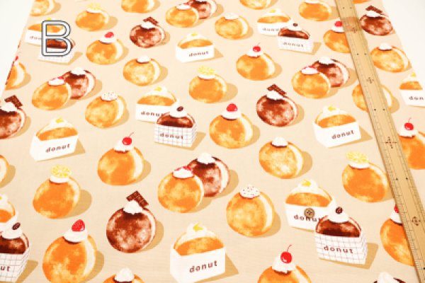 Photo6: 【1米 價格】🟡🟢日本製｜💢 非 現貨｜布料 : 100% 棉｜Donut 甜品｜2025年 7月 (6)