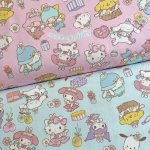 Photo1: 【1米 價格】🟦日本製｜💢 非 現貨｜🇯🇵 日本製｜100% 棉 ~ 牛津布｜Sanrio Characters Hello Kitty My Melody Kuromi｜2025年 7月 (1)