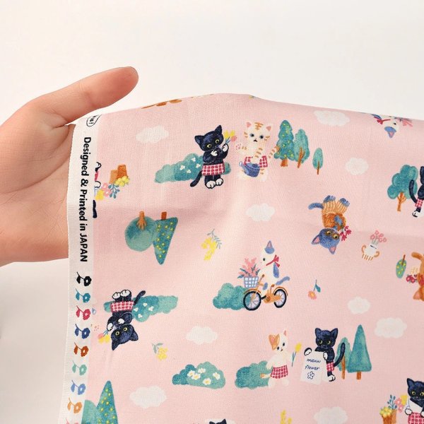 Photo4: 【1米 價格】🔴日本製｜💢 非 現貨｜🇯🇵 日本製｜100% 棉 ~ 薄｜貓 動物｜2025年 8月 (4)