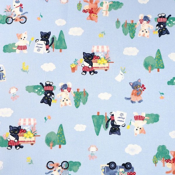 Photo6: 【1米 價格】🔴日本製｜💢 非 現貨｜🇯🇵 日本製｜100% 棉 ~ 薄｜貓 動物｜2025年 8月 (6)