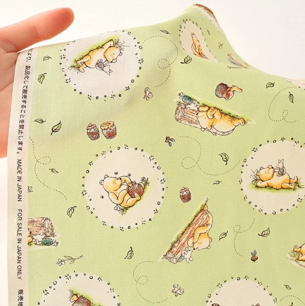 Photo4: 【1米 價格】🔴日本製｜💢 非 現貨｜🇯🇵 日本製｜100% 棉 ~ 牛津布｜Disney 迪士尼 經典 Winnie the Pooh 小熊維尼｜2025年 8月 (4)