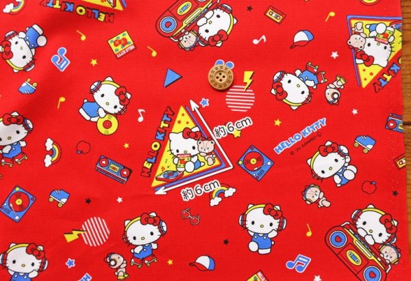 Photo4: 【1米 價格】🔴日本製｜💢 非 現貨｜🇯🇵 日本製｜100% 棉 ~ 牛津布｜Sanrio Hello Kitty with Music｜2025年 8月 (4)