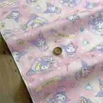 Photo5: 【1米 價格】🔵日本製｜💢 非 現貨｜🇯🇵 日本製｜100% 棉 ~ 牛津布｜Sanrio Kuromi 公主｜2025年 9月 (5)