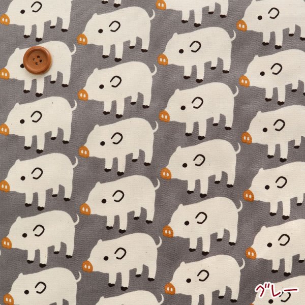 Photo4: 【1米 價格】🟤日本製｜💢 非 現貨｜🇯🇵 日本製｜100% 棉 ~ 牛津布｜小豬 動物｜2025年 9月 (4)