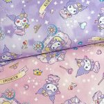Photo1: 【1米 價格】🔵日本製｜💢 非 現貨｜🇯🇵 日本製｜100% 棉 ~ 牛津布｜Sanrio Kuromi 公主｜2025年 9月 (1)
