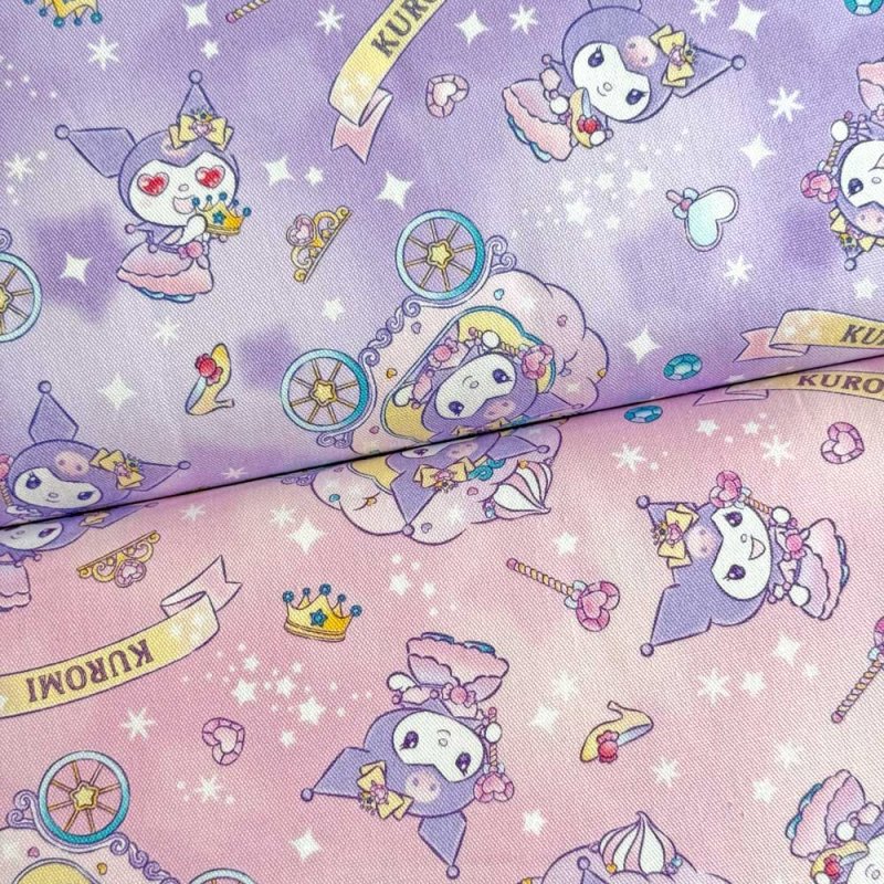 Photo1: 【1米 價格】🔵日本製｜💢 非 現貨｜🇯🇵 日本製｜100% 棉 ~ 牛津布｜Sanrio Kuromi 公主｜2025年 9月 (1)