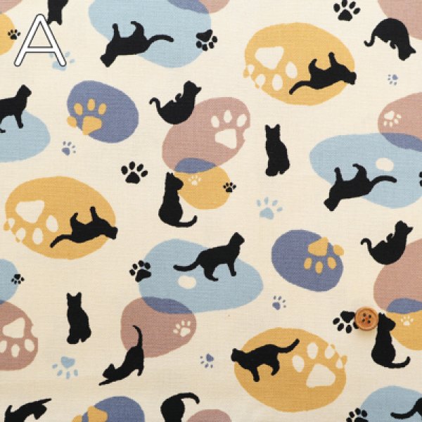 Photo2: 【1米 價格】🟡日本製｜💢 非 現貨｜🇯🇵 日本製｜100% 棉 ~ 牛津布｜貓 動物｜2025年 9月 (2)