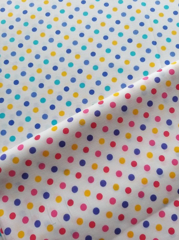 Photo1: ➖ 減價｜‼️ 不享 滿 $250 包郵 ‼️不享 滿 $600 減 $30｜💢 米底藍、米底粉 各有 0.5y 現貨｜🇹🇼 台灣布｜薄棉｜彩色點點 (1)