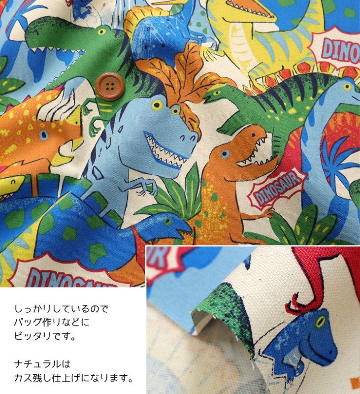 Photo3: 【1米 價格】🟤日本製｜💢 非 現貨｜🇯🇵 日本製｜100% 棉 ~ 牛津布｜恐龍 動物｜2025年 10月 (3)
