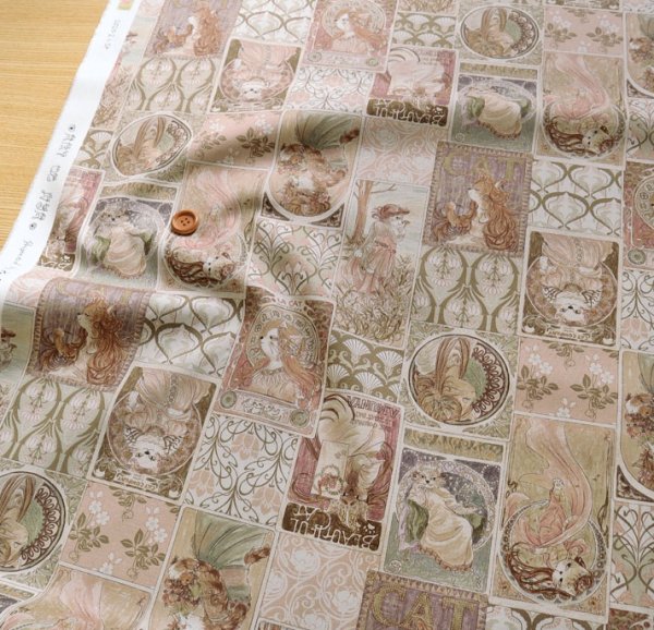 Photo6: 【1米 價格】🟤日本製｜💢 非 現貨｜🇯🇵 日本製｜100% 棉 ~ 噴墨列印｜ＨＯＹＯＫＡ 藝術貓 動物 貓｜2025年 10月 (6)