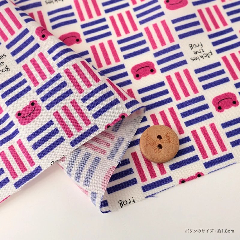 Photo3: 【1米 價格】🔴日本製｜💢 非 現貨｜🇯🇵 日本製｜100% 棉 ~ 薄棉｜Pickles the Frog 動物 小青蛙｜2025年 11月 (3)