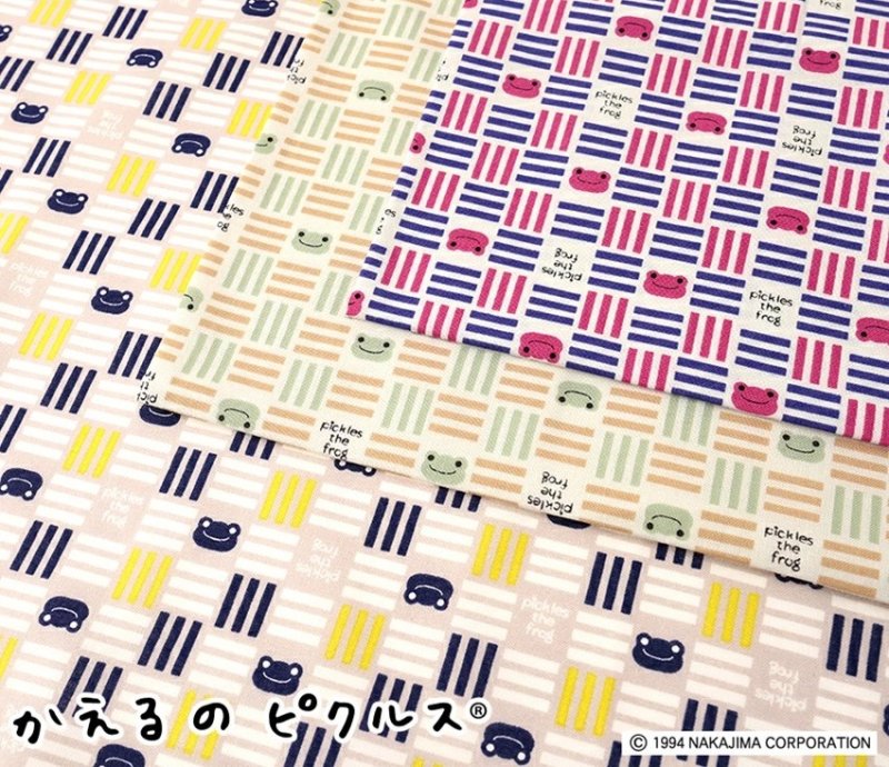 Photo1: 【1米 價格】🔴日本製｜💢 非 現貨｜🇯🇵 日本製｜100% 棉 ~ 薄棉｜Pickles the Frog 動物 小青蛙｜2025年 11月 (1)