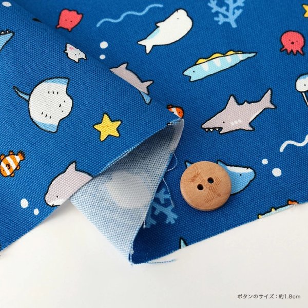 Photo4: 【1米 價格】🔴日本製｜💢 非 現貨｜🇯🇵 日本製｜100% 棉 ~ 牛津布｜海洋生物 動物 ｜2025年 11月 (4)