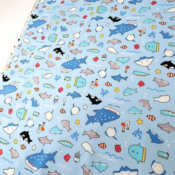Photo6: 【1米 價格】🔴日本製｜💢 非 現貨｜🇯🇵 日本製｜100% 棉 ~ 牛津布｜海洋生物 動物 ｜2025年 11月 (6)