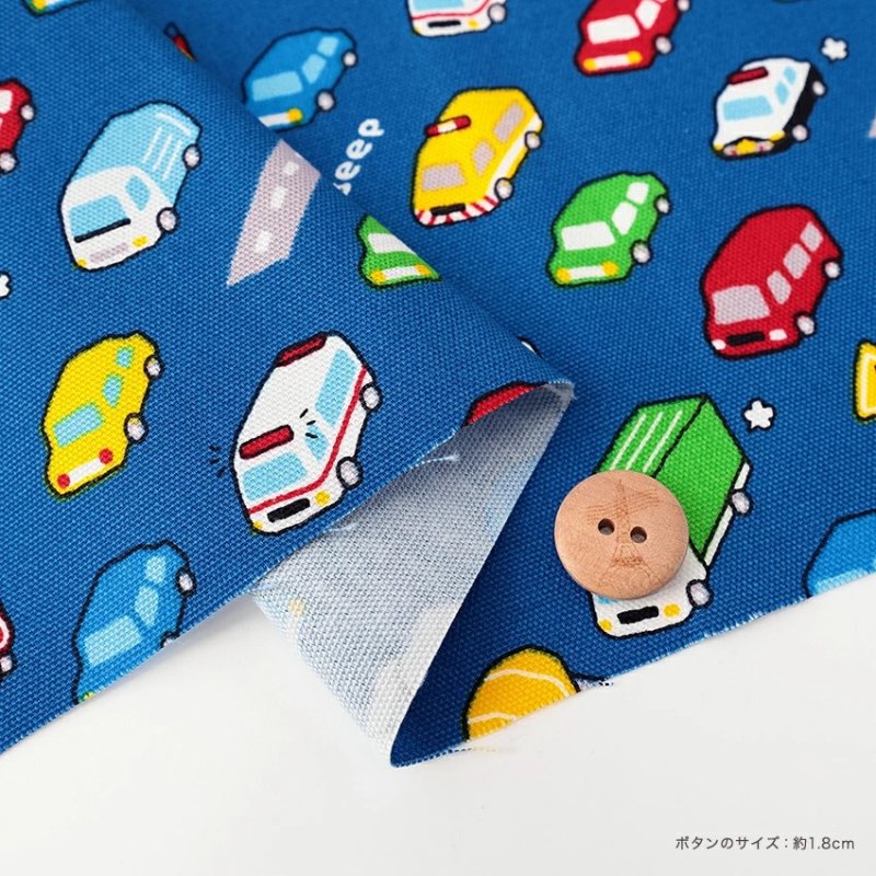 Photo6: 【1米 價格】🔴日本製｜💢 非 現貨｜🇯🇵 日本製｜100% 棉 ~ 牛津布｜可愛 汽車 ｜2025年 11月 (6)