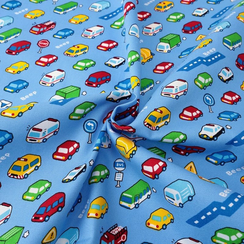 Photo2: 【1米 價格】🔴日本製｜💢 非 現貨｜🇯🇵 日本製｜100% 棉 ~ 牛津布｜可愛 汽車 ｜2025年 11月 (2)