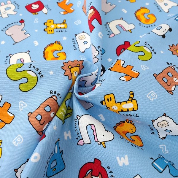 Photo4: 【1米 價格】🔴日本製｜💢 非 現貨｜🇯🇵 日本製｜100% 棉 ~ 牛津布｜動物字母｜2025年 11月 (4)