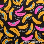 Photo5: 【1米 價格】🟤日本製｜💢 非 現貨｜🇯🇵 日本製｜100% 棉 ~ 牛津布｜Banana Mood 螢光香蕉｜2025年 11月 (5)