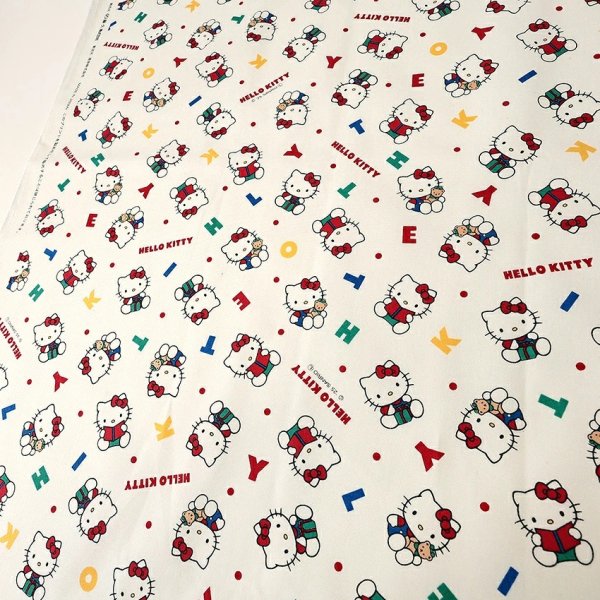 Photo3: 【1米 價格】🔴日本製｜💢 非 現貨｜🇯🇵 日本製｜100% 棉 ~ 牛津布｜Sanrio Hello Kitty 字母｜2025年 11月 (3)