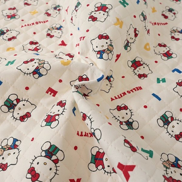 Photo3: 【1米 價格】🔴日本製｜💢 非 現貨｜🇯🇵 日本製｜絎縫 間棉｜Sanrio Hello Kitty 字母｜2025年 11月 (3)