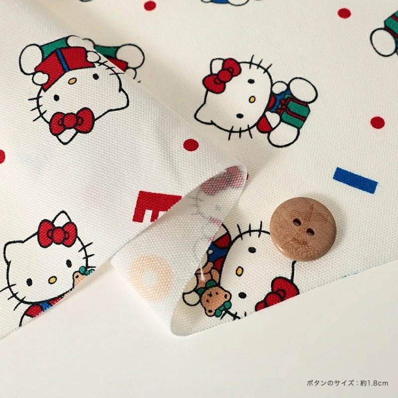 Photo2: 【1米 價格】🔴日本製｜💢 非 現貨｜100% 棉 ~ 牛津布｜Sanrio Hello Kitty 字母｜2025年 11月 (2)
