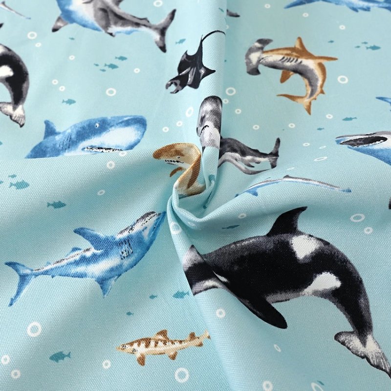 Photo3: 【1米 價格】🔴日本製｜💢 非 現貨｜🇯🇵 日本製｜100% 棉 ~ 牛津布｜海洋生物 鯨魚 ｜2025年 11月 (3)