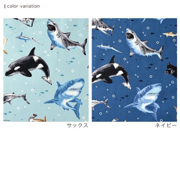 Photo2: 【1米 價格】🔴日本製｜💢 非 現貨｜🇯🇵 日本製｜100% 棉 ~ 牛津布｜海洋生物 鯨魚 ｜2025年 11月 (2)