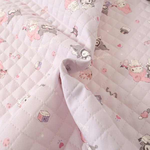 Photo3: 【1米 價格】🔴日本製｜💢 非 現貨｜🇯🇵 日本製｜絎縫 間棉｜Sanrio My Melody & Kuromi｜2025年 11月 (3)