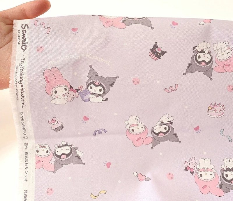 Photo5: 【1米 價格】🔴日本製｜💢 非 現貨｜100% 棉 ~ 牛津布｜Sanrio My Melody & Kuromi pancakes 甜品｜2025年 11月 (5)