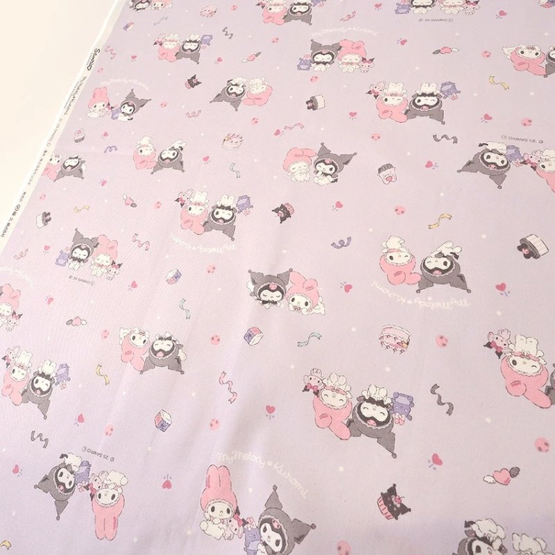 Photo3: 【1米 價格】🔴日本製｜💢 非 現貨｜100% 棉 ~ 牛津布｜Sanrio My Melody & Kuromi pancakes 甜品｜2025年 11月 (3)