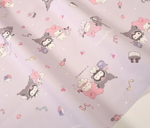 Photo1: 【1米 價格】🔴日本製｜💢 非 現貨｜🇯🇵 日本製｜100% 棉 ~ 牛津布｜Sanrio My Melody & Kuromi pancakes 甜品｜2025年 11月 (1)